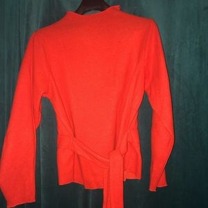 Zara mock neck belted tunic sweater